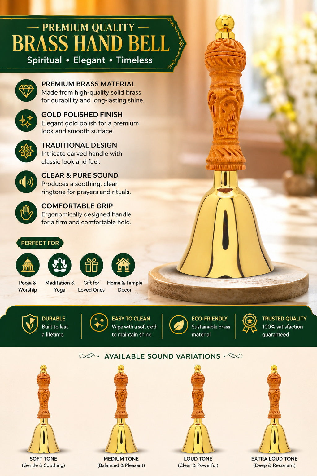 Rajwadi brass bell-3