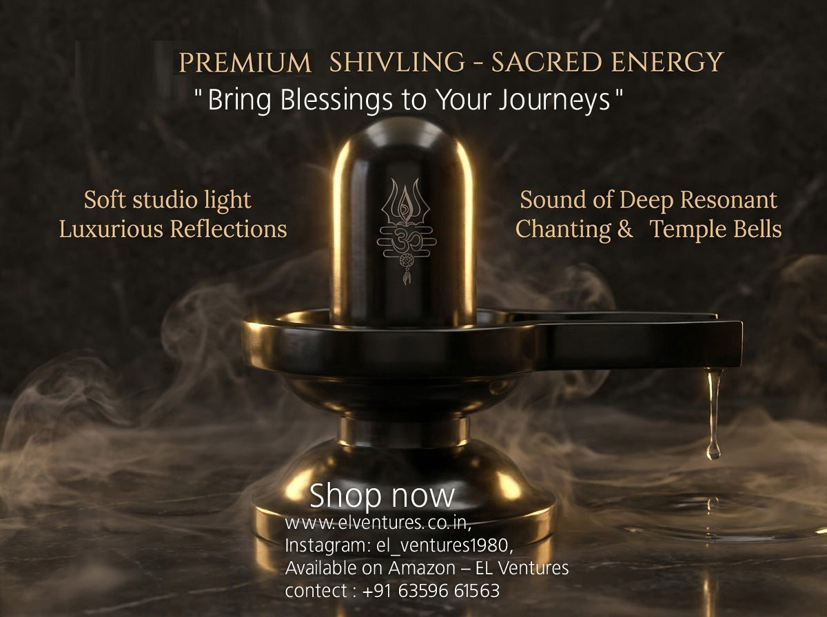 Black Matte Brass Shivling for Pooja & Car Dashboard | Mini Shivling Idol with Base | Mahadev Shivling Murti for Home Mandir,  Office & Vehicle | Premium Matte Finish Shivling