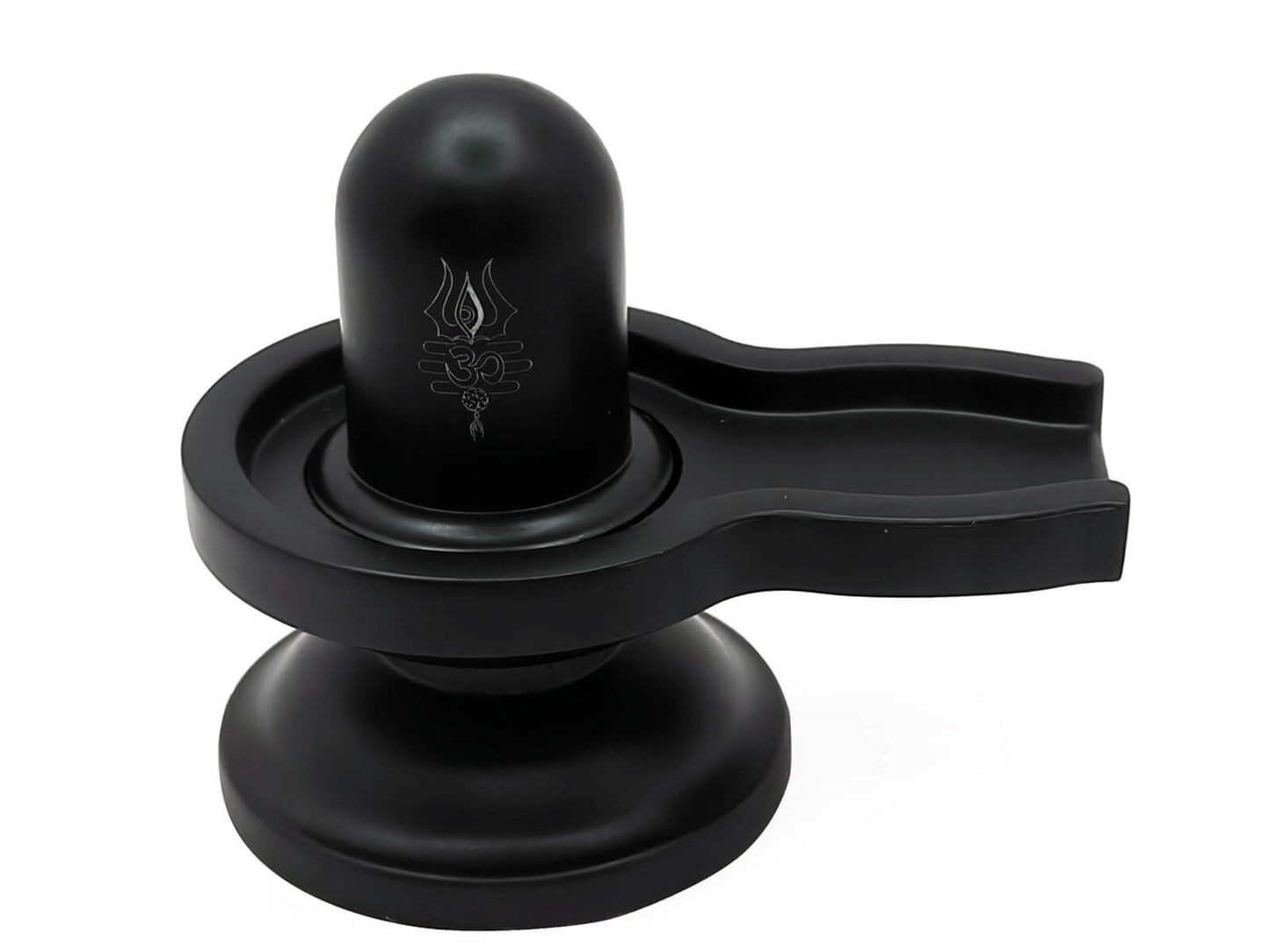 Black Matte Brass Shivling for Pooja & Car Dashboard | Mini Shivling Idol with Base | Mahadev Shivling Murti for Home Mandir,  Office & Vehicle | Premium Matte Finish Shivling