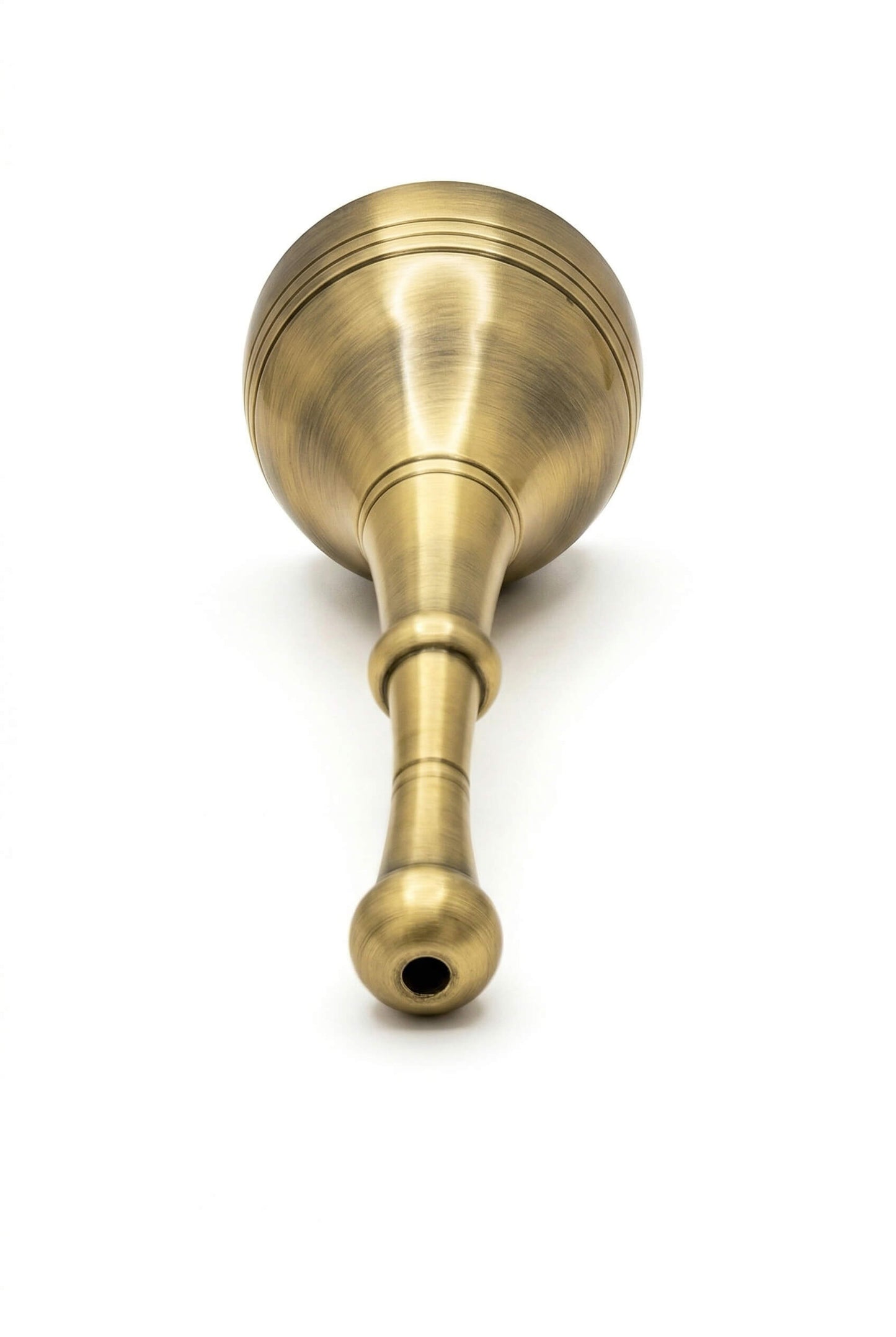Long Handle Brass Pooja Bell Ghanti | Heavy Brass Temple Aarti Bell for Mandir | Traditional Hand Bell for Home  | Loud Sound Brass Ghanta
