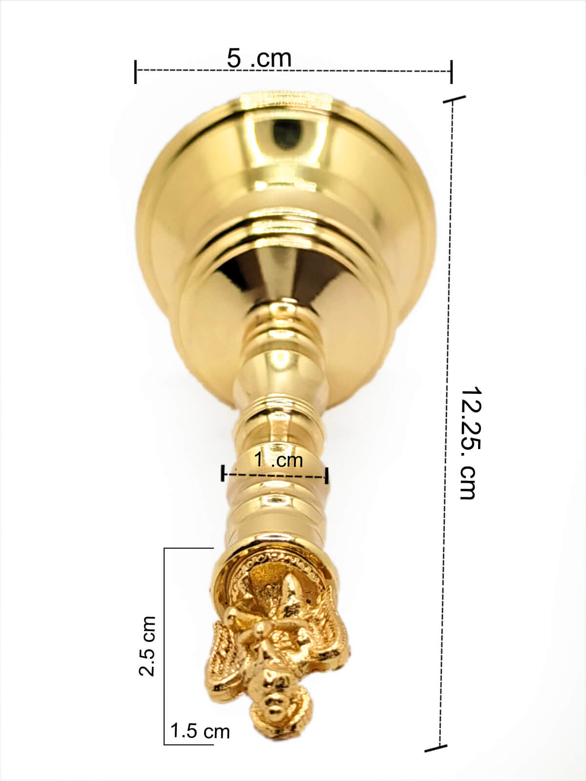 Garuda Design Brass Pooja Bell Ghanti | Heavy Brass Temple Aarti Bell with Garuda Top | Vishnu Mandir Bell for Home | Traditional Brass Ghanta