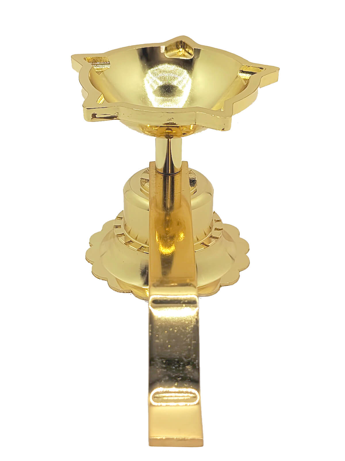 Folding Brass Diya 3 Piece Set | Portable Brass Oil Lamp for Pooja | Foldable Diya for Travel & Mandir | Traditional Brass Deepak for Aarti & Festivals