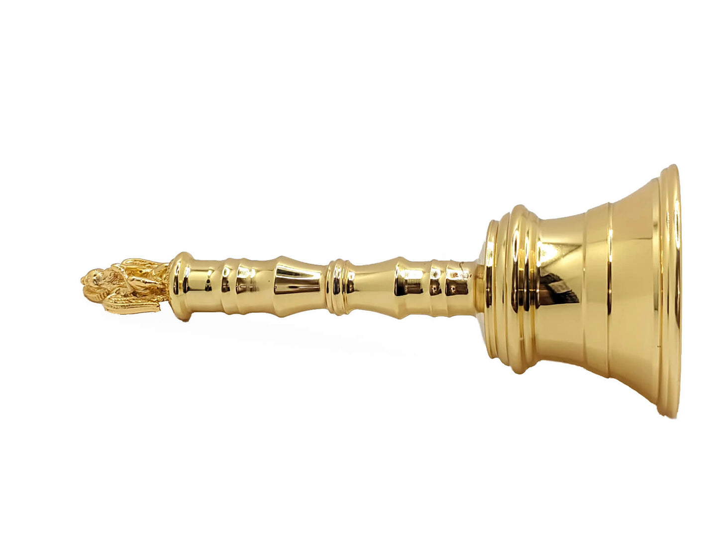 Garuda Design Brass Pooja Bell Ghanti | Heavy Brass Temple Aarti Bell with Garuda Top | Vishnu Mandir Bell for Home | Traditional Brass Ghanta