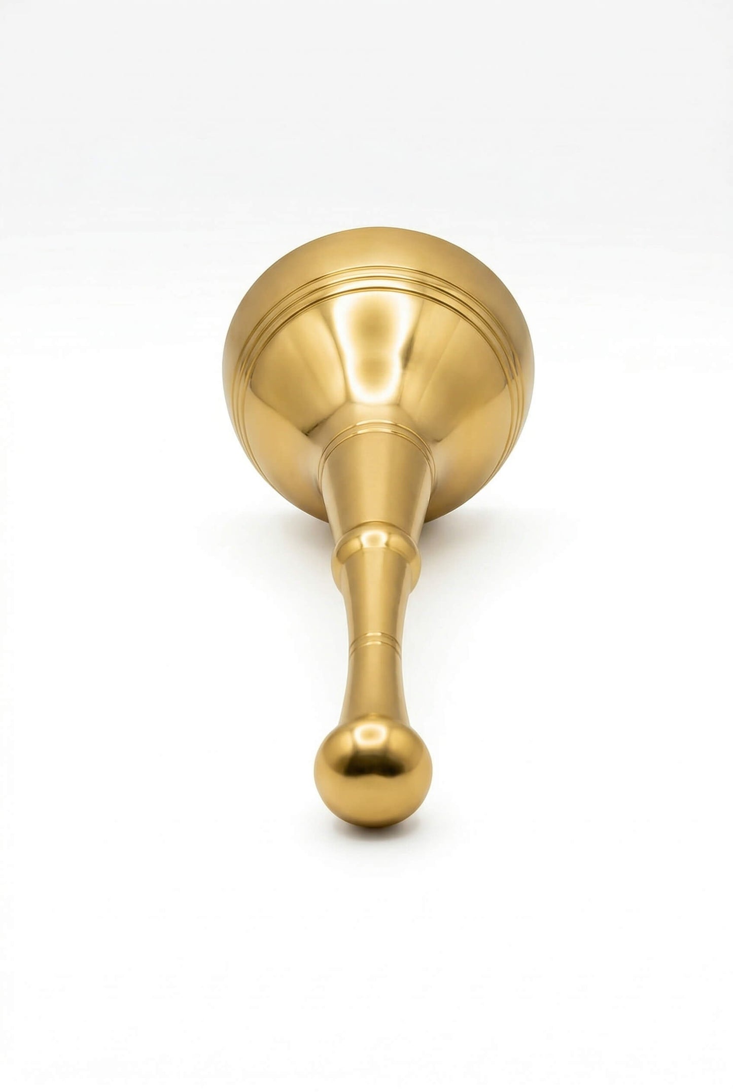 Long Handle Brass Pooja Bell Ghanti | Heavy Brass Temple Aarti Bell for Mandir | Traditional Hand Bell for Home  | Loud Sound Brass Ghanta