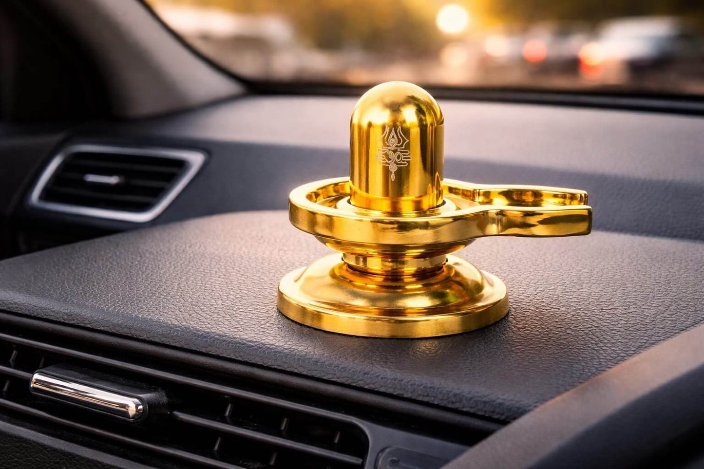 Brass Shivling for Pooja & Car Dashboard | Small Shivling Idol with Brase | Mahadev Shivling for Home Mandir, Office & Vehicle Dashboard | Mini Brass Shivling Murti