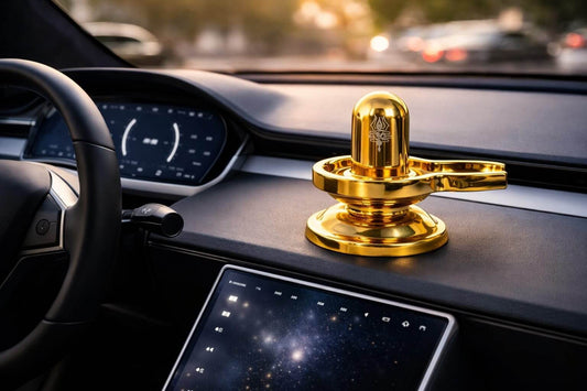 Brass Shivling for Pooja & Car Dashboard | Small Shivling Idol with Brase | Mahadev Shivling for Home Mandir, Office & Vehicle Dashboard | Mini Brass Shivling Murti