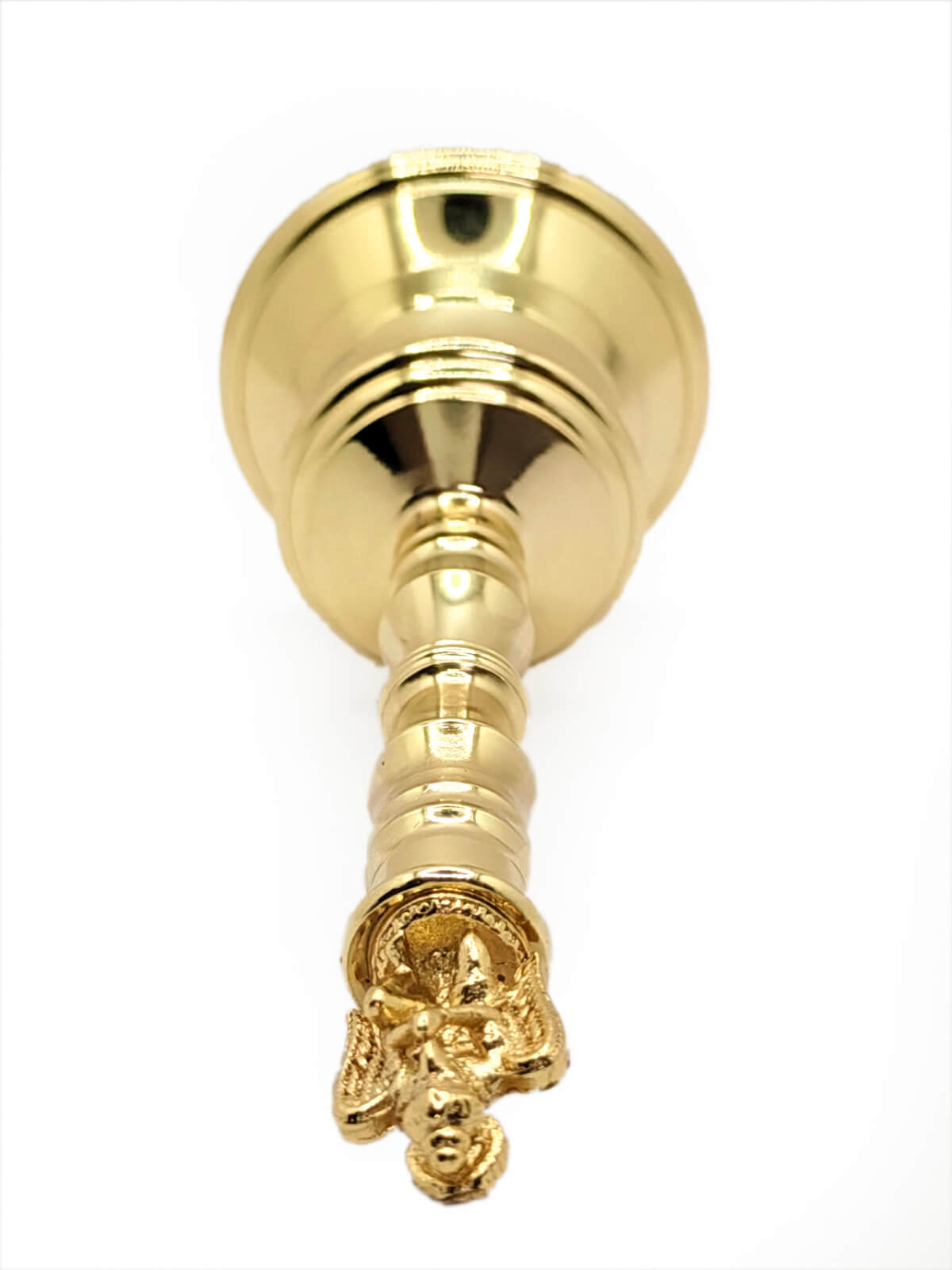 Garuda Design Brass Pooja Bell Ghanti | Heavy Brass Temple Aarti Bell with Garuda Top | Vishnu Mandir Bell for Home | Traditional Brass Ghanta