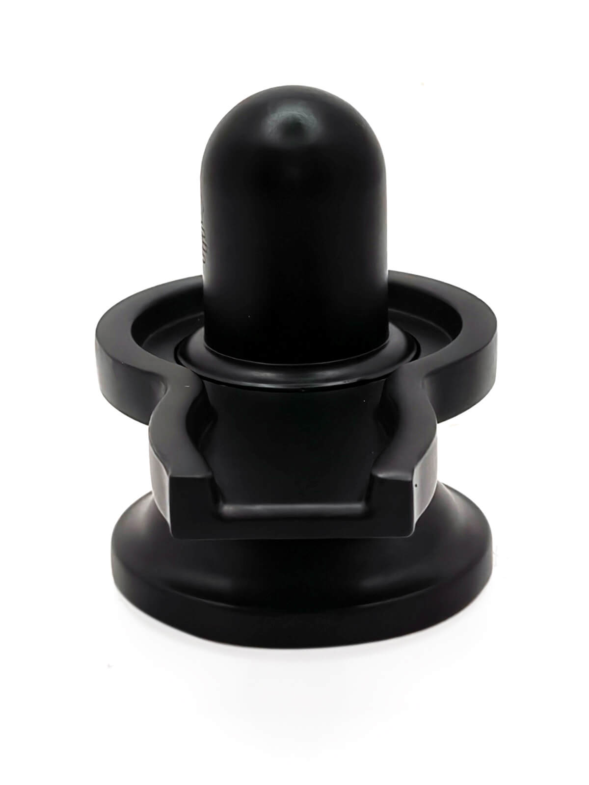 Black Matte Brass Shivling for Pooja & Car Dashboard | Mini Shivling Idol with Base | Mahadev Shivling Murti for Home Mandir,  Office & Vehicle | Premium Matte Finish Shivling