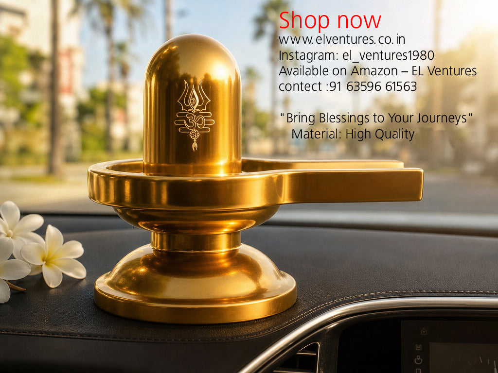 Metal Shivling for Pooja & Car Dashboard | Small Shivling Idol with Metal | Mahadev Shivling for Home Mandir, Office & Vehicle Dashboard | Mini Brass Shivling Murti